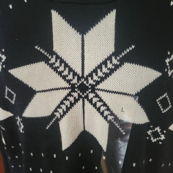 Weatherproof Vintage 1948 Mens Knit Sweater With Snowflake Design Shawl Collar & - Picture 2 of 8